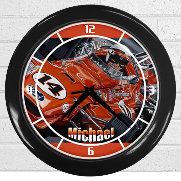 Indy 500 Race Car Wall Clock Personalized on Luulla